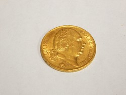 Arany(6,45g) 20 Frank 1817A , kiváló állapotban (XXVIII. Lajos francia király )