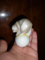 Régi hollóházi porcelán medve​​ figura