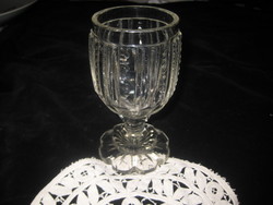 Biedermeier pohár ,csiszolt  75 x 140 mm