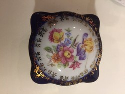 Gyűjteményből eladó német, martinrodai porcelán ékszertartó - kis kék  (70)
