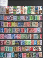 100 db bélyeg anglia szép darabok bözske pár képes Diana UK britannia stb lot KIÁRUSÍTÁS 1 forintról