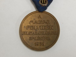 Felvidéki bevonulás kitüntetés 1938, kitűnő állapotban, eredeti szalaggal
