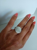 Ragyogó Swarovski kristályos,csodás ezüst koktélgyűrű 