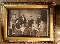Régi családi fénykép ,eredeti antik keretével.