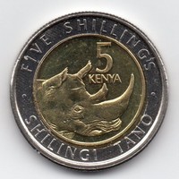 Kenya 5 Shilling, 2018, bimetál, UNC