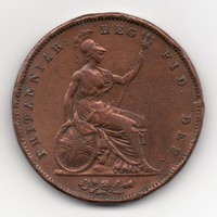 Britannia 1 angol penny, 1841