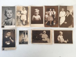Antik fotók gyerekek a múlt század elejéről 9 db