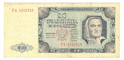 20 zlotych zloty 1948 Lengyelország
