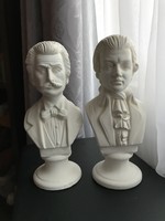 Strauss és Mozart szobor pár