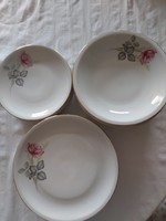 Alföldi jelzett porcelán bazsarózsás tányérok pótlásra 6-6-6 darab