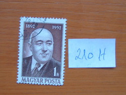 MAGYAR POSTA 1 FORINT 1952 Rákosi Mátyás születésének 60. évfordulója 210H