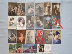 Gyönyörű szép antik romantikus, szerelmes emlék képeslap képeslapok