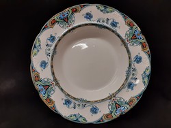 Antik porcelán tányér, HAWKLSEY OPAQUE KÍNA SH & SONS ENGLAND, kézzel festett, hibátlan, 1 Ft-ról