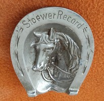 Antik szecessziós öntött vas ló ,lovas asztali dísz,hamuzó .lópatkós, ajàndéknak,Stoewer Record!.