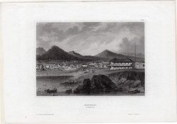 Monterey (1), acélmetszet 1859, Meyer's, metszet, eredeti, 11 x 16 cm, Amerika, Kalifornia, öböl