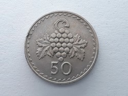 Ciprus 50 Mil 1980 - Cyprus pénzérme szép állapotban eladó