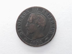 Franciaország 5 Centimes 1855 pénzérme eladó