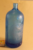 Antik kék literes szódásüveg 116