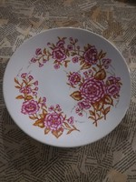 zsolnay virágos falitányér 24.5 cm
