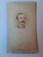 Antik fotó, vizitkártya, katona portré, Gondy és Egey, Kassa