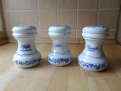 3 db Ilmenau hagymamintás porcelán fűszertartó