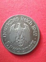 Harmadik Birodalmi 5 reichsmark emlékérem,pénz 