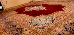 Hatalmas Iráni kermán kézi perzsa szőnyeg 