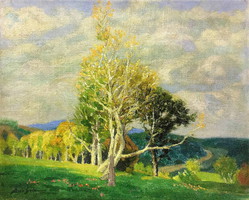 Kövér Gyula (1883 - 1950) : Tájkép,40 x 50 cm,olaj-vászon