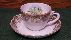 Porcelain coffee cup with landscape