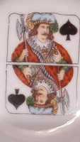 French card motif porcelain ash
