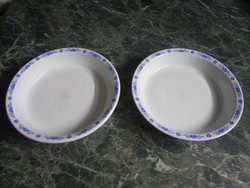 Tányér leveses főzelékes porcelán Alföldi kék virágmintás 21 cm párban