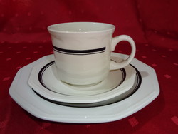Churchill English quality porcelain breakfast set decorated with black stripes. He has!