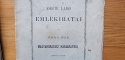 Asbóth Lajos emlékiratai 1862 eredeti kiadás 2 köteteben a 1848-as szabadságharcról