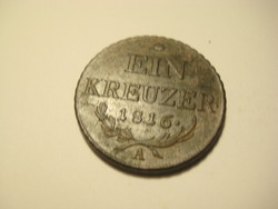 One kraj czar / 1 kreuzer / 1816 a Vienna veret, 24 mm
