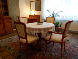 Komplett SELVA szalongarnitúra ebédlője- nyitható ebédlő asztal, szék, karosszék 