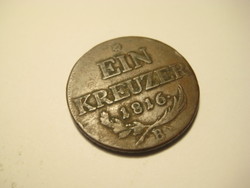 A penny / 1 creuzer / 1816 Nagybánya, b.Signed ii. Ferenc