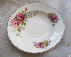 Régi rózsás nefelejcses fali tányér 