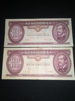 1984 - 1992 Magyar 100 forint 2 db