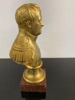 Napóleon mellszobor, aranyozott bronz - M254