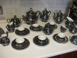 Bavaria feinsilber ezüstözött porcelán több készlet részlet kb 40 db