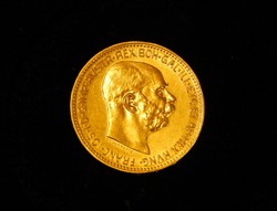 Arany (6,77g) 20 Corona 1915 , kiváló állapotban (I.Ferencz József)