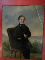Biedermeier férfi portré