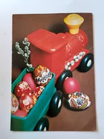Retro húsvéti képeslap 1979 vonatos levelezőlap