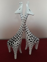 Retro gyűjtői Hollóházi zsiráf porcelán figurák