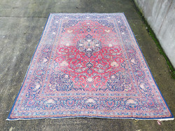 Antique large knotted Persian rug