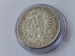 1877 ezüst 1 florin,gyönyörű darab, kapszulában,így nagyon ritka!!!