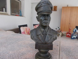 WW2,Erwin Rommel bronz szobor, 12 cm