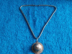 1,-Ft Meseszép antik ezüst lánc ezüst medállal