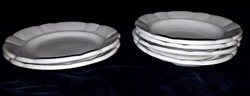 Feltehetően Zsolnay fehér mázas indamintás antik fajansz tányérok