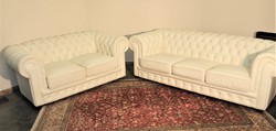 Eredeti chesterfield bőr ülőgarnitúra